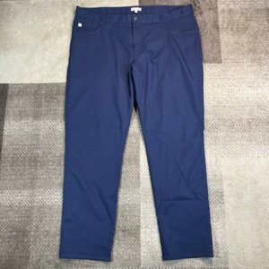 Peter Millar Mens Size 42/32 Navy Blue Performance Golf Pants 5-Pocket